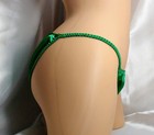 Green Satin String Bikini Panties  Classic Style For Women And Men 