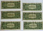          Lot Of 6 U s   1 Silver Certificates     Series 1957 Blue Seal Notes