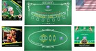 Double-sided Casino Table Felt For Texas Hold em   Blackjack - Luxury Design