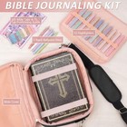 Black Bible Cover Case For Women men  Large Bible Bag With Study Supplies  Bi   