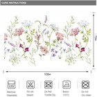Extra Wide Floral Wildflowers Shower Curtain Clawfoot Tub 108wx72h Inch 18 Pack