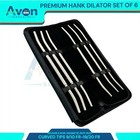 Premium 6 Pcs Hank Uterine Dilator Set 11    Curved Double Ended Ob gyne Instrumts