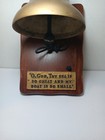 Vintage Solid Brass Captain Ship Bell  thy Sea Is So Great And My Boat Is Small 