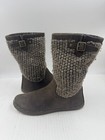 Ugg Lyza Boots Women s 7 5 Charcoal Gray Suede Mid Calf Winter Boots 1012490
