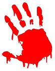  2  Bloody Zombie Hand Print Sticker Walking Dead Halloween Funny Window Decal