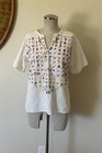 Vintage Mayan Oaxacan Hand-embroidered Mexican Huipil Peasant Top Blouse M