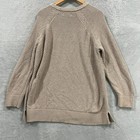 Old Navy Sweater Womens Large Tan Waffle Knit Long Sleeve Crew Neck Pullover