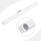 Pvc Rigid Round Pipe 10mm Id 12mm Od 8  Length White High Impact