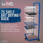25 Shelf Art Drying Rack For Classrooms And Studios - Mobile  Removable Shelves
