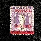 1895 Natal-south Africa-1 2d On 6d Stamp-chalon-queen Victoria-sg Na 114-used