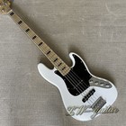 Vintage Basswood 5-string Jazz Electric Bass Guitar - Antique White Solid Body