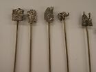 Rare Vintage Set Of 9   800 German Silver Martini olive Spears 25 3 Grams Sm2335