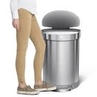 Simplehuman 60l Semi Round Stainless Steel Commercial Kitchen Step Trash Can