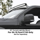 For Ford F150 Svt Raptor 52  Curved Led Light Bar Windshield Roof Bracket Kit