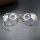 Vintage Bausch   Lomb 1 10 12k G f  Rimless Eyeglasses Gold Filled Cable Temples