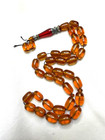 Amber Tone 33 Beads Tasbih Misbaha Tesbih Prayer Beads Islamic Rosary Translucen