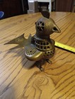 Vintage Khorasan Style Brass Dove Incense Burner Ornate Decorative Figurine