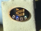 2 Chevron 14k Solid Gold Pins     7 Total Diamonds     1 9g Each     1 Original Box