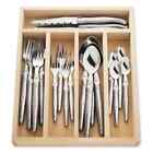 Jean Dubost Laguiole 20-piece Flatware Stainless Steel Set Enclosed In Wood Tray