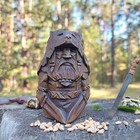 Figurine Viking Resin Small Modern Brown Carved Ornaments Home Decor Free Stand