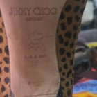 Jimmy Choo Women   s Knee High Boots Leopard Animal Print Brown black Faux Fur Zip