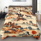 Comforter Set Size  Vintage Western Cowboy Soft 2 Pcs Twin Western Cowboy 2