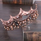 Vintage Baroque Bronze Crown King Queen Bridal Diadem