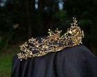 Gold Leaf Tiara Bridal Greek Crown Birthday Wedding Gift Diadem Woodland Vine 