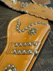 Vintage Child   s Leather Western Cowboy Holster Belt Set Studded Tooled Floral