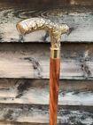 New Solid Antique Solid Brass Handle Wooden Walking Stick Cane Vintage Designer