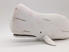 14    Distressed White Sperm Whale Sculpture Figurine - Dm Beautiful Piece