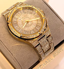 Michael Kors Mk6991 Lennox Women s Gold-tone Crystal Pave Watch Bnwt G box  550