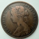 1861 Nova Scotia One Cent Queen Victoria Pre Confederation Canadian Coin Vf