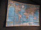 Vintage-national Geographic Map-the World-1981