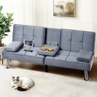 Flexispot Convertible Sleeper Couch Futon Sofa Bed W  Adjustable Backrest   Usb