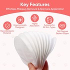 Icotle Large Oval Cotton Pads  140 Count  3layer Dual Textured Design  Lintfr   