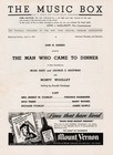 Monty Woolley  man Who Came To Dinner  Kaufman And Hart 1941 Broadway Playbill