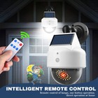 Solar Dummy Camera Fake Security Cctv Dome Camera With Flashing Red Led Light