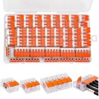 90pcs For Wago 221 Lever Nuts Compact Splicing Wire Connectors - 2 3 5 Terminal