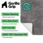 Gorilla Grip Bath Rug Mat 30x20  Thick Soft Absorbent Chenille  Quick Dry Microf
