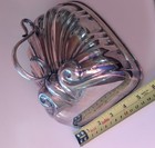 Vintage Shell Silverplate Food Dome Cheese Meat Cover 8 length X 6  W Lid Only