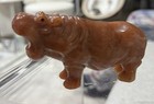 Russian Hand Carved Agate Hippo Figurine  