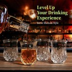 Shot Glass  set Of 6      Elegant Diamond Patterned Shot Glasses 1 75 Oz     Classic