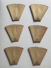 Six Vintage Gulf Gasoline Ajax Paper Cone Water Cups    refresh Your Motor    1940s