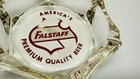 Vintage Falstaff America s Premium Quality Beer Clear Glass Ashtray 4 5 