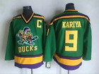 Men s Mighty Ducks Movie Ice Hockey Jersey All Numbers Sewn Size S-6xl Green