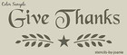 Stencil Give Thanks Harvest Wheat Star Prim Country Fall Family Home Diy Signs