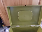 Vintage Wil-hold Wilson Mfg Sewing Box   1 Removeable Tray - Green  a 