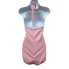 Vintage Retro Handmade Pink Pin Up One Piece Swimsuit Size Xl