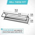 4 Packs Kitchen Spice Rack Organizer Storage Shelf Cabinet Jar Holder Wall Mount